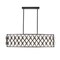 Z-Lite Harden Linear Chandelier, 10-Light, 13 In.W x 43 In.L x 11.75 In.H, Matte Black/White 1948-42L-MB - alternate 7